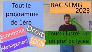 Bac STMG  le programme de première à réviser économie droit et management [upl. by Cesar843]