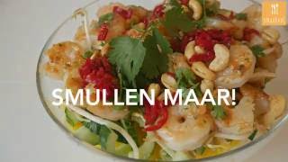 Oosterse salade met wok garnalen [upl. by Isyed]