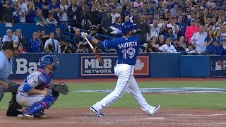 Jose Bautista hammers goahead threerun shot in ALDS Game 5 delivers epic bat flip [upl. by Aloivaf]