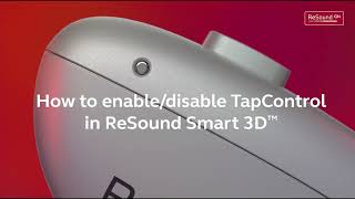 In en uitschakelen van TapControl in de ReSound Smart 3D App  Oogvoororen [upl. by Ahsineg]