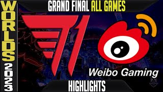 T1 vs WBG Highlights ALL GAMES  S13 Worlds 2023 GRAND FINAL  T1 vs Weibo Gaming [upl. by Grimbal760]