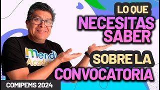 LO QUE NECESITAS SABER SOBRE LA CONVOCATORIA  COMIPEMS 2024 [upl. by Winchell626]