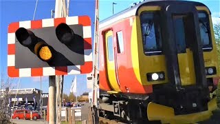 Wyberton Fen Level Crossing Lincolnshire [upl. by Enyledam]