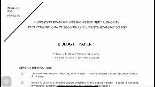 2023 DSE Biology MC Paper 1A Q1 Prokaryotic amp Eukaryotic Cell 原核amp真核細胞 [upl. by Einahteb660]