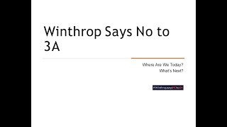 Winthrop Says no to 3a 0ctober 7 2024 [upl. by Harmonia]