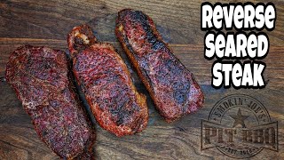 Easy Reverse Seared Steaks On A Pellet Smoker  How To Reverse Sear Steaks [upl. by Amadus860]