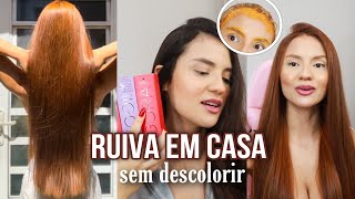 FICANDO RUIVA EM CASA SEM DESCOLORIR  DO CASTANHO AO RUIVO  IGORA 877  977 [upl. by Hannala]