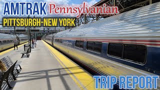 Riding Amtraks Pennsylvanian  Pittsburgh to New York City [upl. by Ecnarrot706]