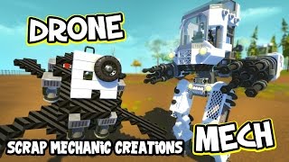 Scrap Mechanic CREATIONS  AMAZING ROBOTS 17 WAshDubh  Gameplay [upl. by Barrow]