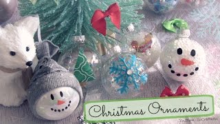 DIY Holiday Ornaments 8 Designs  SoCraftastic [upl. by Pepper]