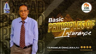 Basic Principles of Insurance  BQP Training  Exam  Vizza Insurance Broking Services  T D Prasad [upl. by Welles]