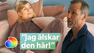 Pernilla är fast besluten att behålla den rosa soffan  Wahlgrens värld  discovery Sverige [upl. by Suqram744]