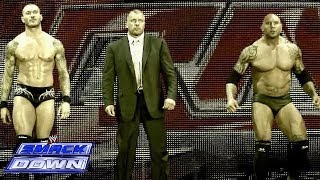 Evolution reunites to humble The Shield on Raw SmackDown April 18 2014 [upl. by Nezah417]