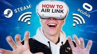 How To Use Air Link On Oculus Meta Quest 2 To Play Steam amp Oculus VR Games [upl. by Camile]