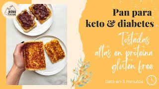 🍞TOSTADAS DE PAN KETO Y SIN GLUTEN EN 2 MIN  PAN PARA DIABETICOS EN MICROONDAS  Manu Echeverri [upl. by Ettelimay819]