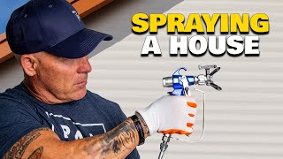 How To Paint A House With An Airless Paint Sprayer [upl. by Uird]