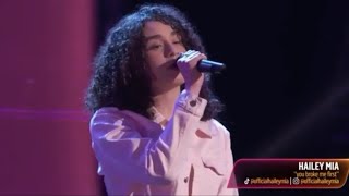 13 Years Old Hailey Mia sings quotYou broke me firstquot  The Voice 2021 [upl. by Giule]