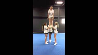 Advanced Cheerleading Stunt Progression Sponge Bounce Drill [upl. by Mcneil]