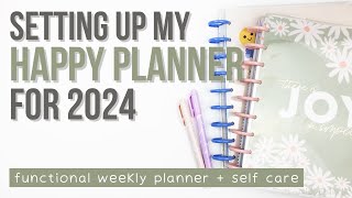 2024 HAPPY PLANNER SETUP  Weekly Planner Setup with Self Care Planner [upl. by Halas]