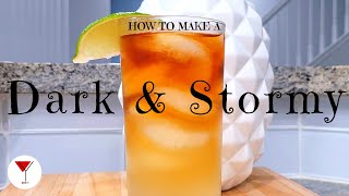 Dark and Stormy  How to make a cocktail with Dark Rum Ginger Beer amp Lime [upl. by Adehsar]