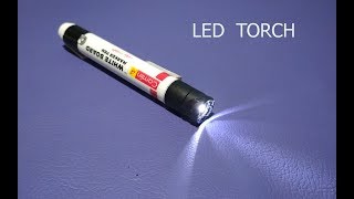 How to make a LED TorchFlashlight at Home [upl. by Nennerb]