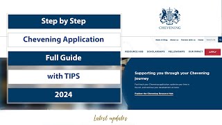 How To Fill The Chevening Scholarship Application Form 2024  Step by Step Guide [upl. by Cai956]