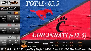 Cincinnati vs SMU Picks Predictions and Odds  Cincinnati Bearcats vs SMU Mustangs Preview  Nov 20 [upl. by Lledyr]