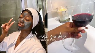 sunday self care routine 🧖🏾‍♀️ destress  relax at home [upl. by Htebazle934]