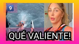 Romina Malaspina nado en agua ¡helada en la Antártida [upl. by Palladin]