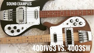 Rickenbacker 4001v63 vs 4003SW Sound Examples [upl. by Thorley]