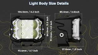 4 Inch Pod light with Side Lights Novsight New Arrival Rock Series LED Pod Lights [upl. by Mihsah]