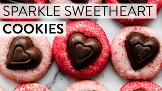 Sparkle Sweetheart Cookies  Sallys Baking Recipes [upl. by Neomah]