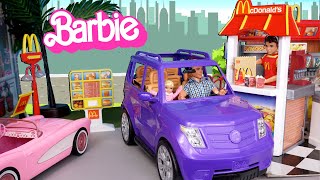 Barbie amp Ken Doll Family Preschool amp Drive Thru Adventures [upl. by Nhor872]