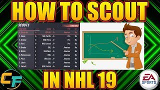 THE BEST WAY TO SCOUT IN FRANCHISE MODE  NHL 19 Tips [upl. by Philemol581]