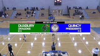 QATV Sports Duxbury at Quincy Girls Basketball 12212021 [upl. by Aiekram749]