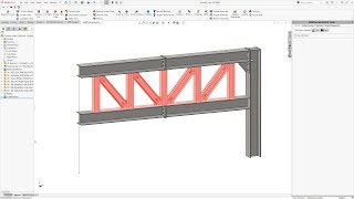 Parametric changes to a structural steel framework in SOLIDWORKS  easy with SolidSteel parametric [upl. by Ian]