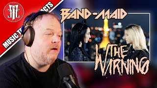 Music Teacher Reacts  Bandmaid x TheWarning  Show Them [upl. by Ellerrehc]