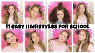 11 EASY Hairstyles for School 5 Minute Heatless Styles [upl. by Wenonah]