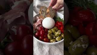 How To Make Burrata Bowl With Lemony Arugula amp Marinated Olives shorts [upl. by Melvin]