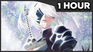 1 HOUR NieRAutomata Ver11a Opening Full 『escalate』by Aimer [upl. by Krystalle243]