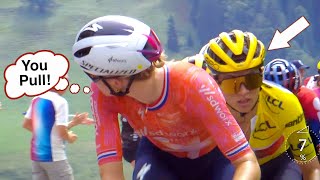 Mind Games Begin Between Vollering and Niewiadoma  Tour de France Femmes avec Zwift 2024 Stage 7 [upl. by Neirb]