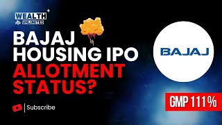 Bajaj Housing Finance IPO Allotment OUT How to Check Status  Latest GMP Update 🚀 [upl. by Diana693]