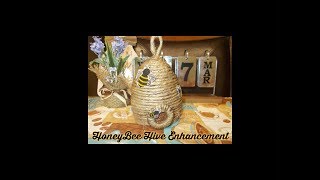 Best Idea Buzz Buzz DIY Dollar Tree Honey Beehive Wreath And Plant Arraignment Enhancements [upl. by Anael]