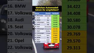 Meistverkaufte Autos in Deutschland [upl. by Busey]