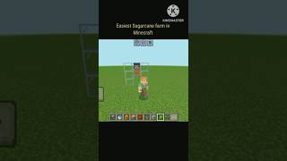 How to build easiest Sugarcane farm minecraft pe🥰😂 minecraft shorts [upl. by Eserahc380]