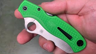 DISCONTINUED Spyderco Atlantic Salt Plain Edge knife in LC200N steel and green FRN [upl. by Veal]