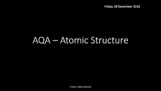 AQA 11 Atomic Structure REVISION [upl. by Iaw765]