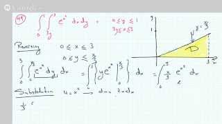 EVALUATING Double Integral BY REVERSING ORDER OF INTEGRATION [upl. by Fanestil844]