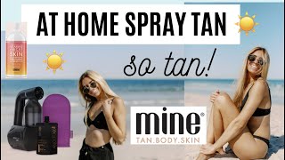 MineTan At Home Spray Tan Review  KELEE BOVELLE [upl. by Salem]