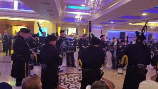 NYPD Emerald Societys Pipes and Drums at the Smoking Shields Cigar Clubs Inaugural Cigar Dinner [upl. by Norvell]